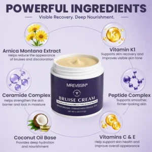 OFFICIAL
          BRAND
        

        𝑴𝑹𝑬𝑽𝑩𝑺𝑰𝑵®
      

      
        Bruise Recovery Cream · Advanced Purple Care Formula for Bruises, Bumps & Visible Discoloration